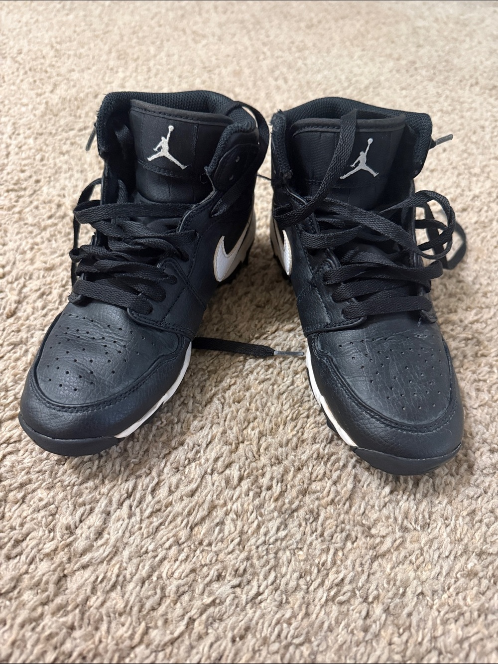 Nike Kids Black and White High-Top Sneakers